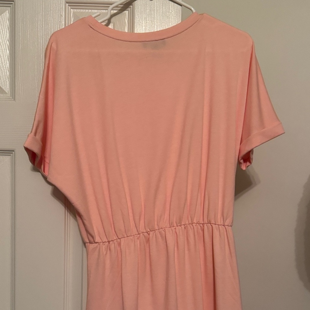 Express Soft Pink Ruched Mini Dress - Picture 3 of 4